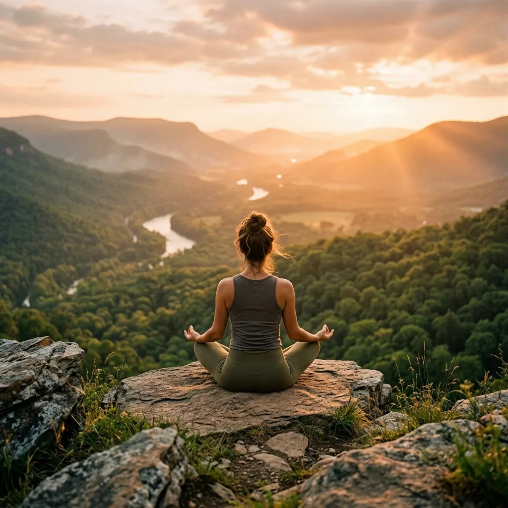 Start your wellness journey - person practicing yoga in nature